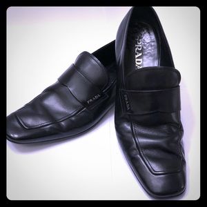 Prada Black Mens Leather Loafer